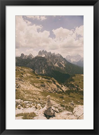 Framed Grassy Mountain Slopes Print