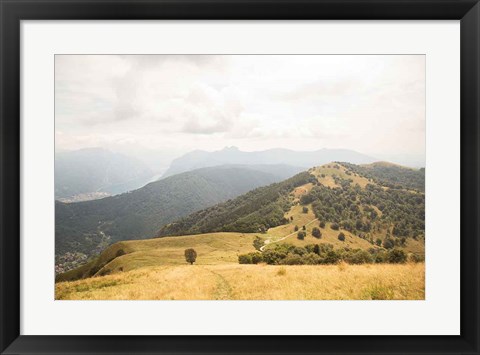 Framed Grassy Hills and Mountains Print