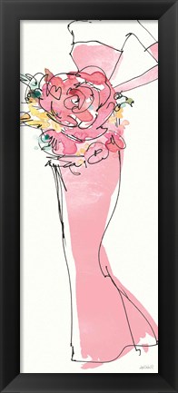 Framed Floral Fashion Shoulders II Pink Print