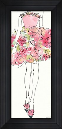 Framed Floral Fashion Shoulders I Pink Print