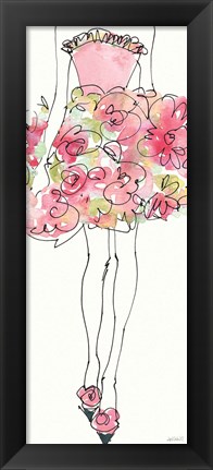 Framed Floral Fashion Shoulders I Pink Print