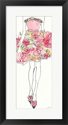 Framed Floral Fashion Shoulders I Pink Print