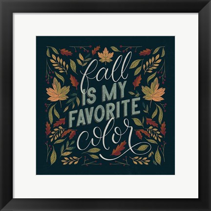 Framed Autumn Sayings I Print