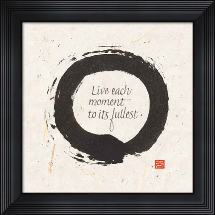 Framed Live each Moment Print
