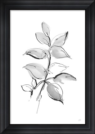 Framed Wash Leaf I Print