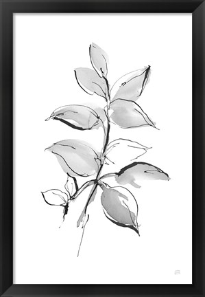 Framed Wash Leaf I Print