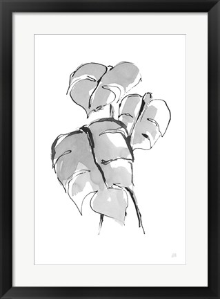 Framed Wash Split Leaf II Print