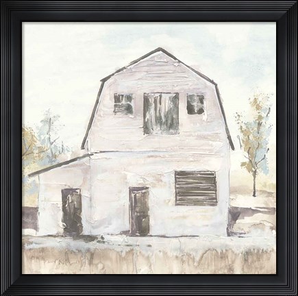 Framed White Barn VI Print