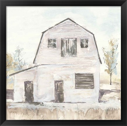 Framed White Barn VI Print