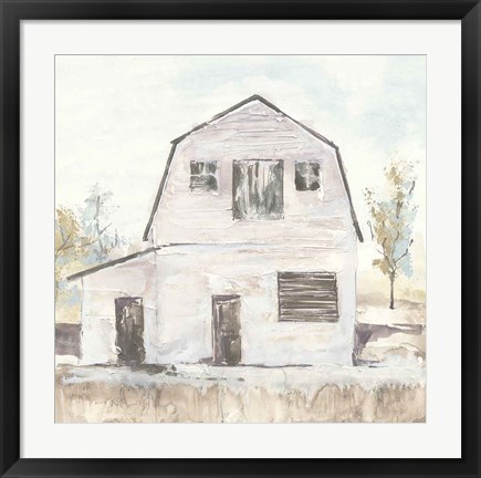 Framed White Barn VI Print