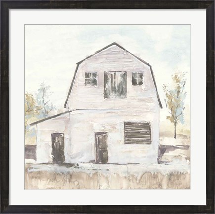 Framed White Barn VI Print