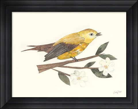 Framed Birds and Blossoms I Print