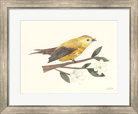 Framed Birds and Blossoms I Print