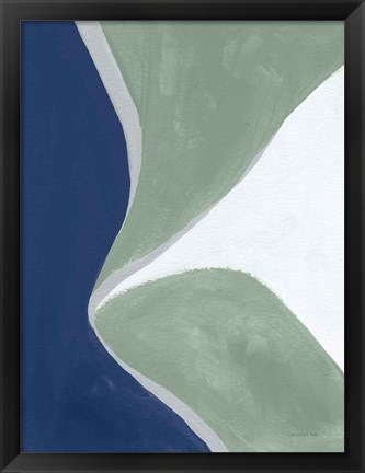 Framed Blue Green Abstract III Print