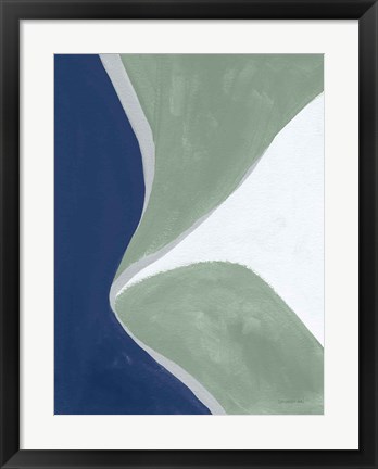 Framed Blue Green Abstract III Print