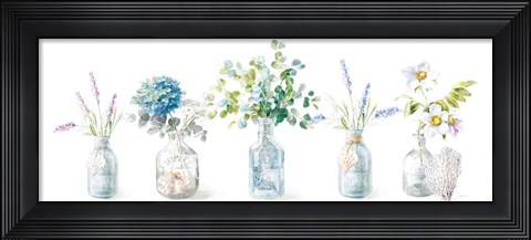 Framed Beach Flowers I Panel Print