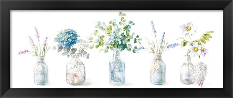 Framed Beach Flowers I Panel Print