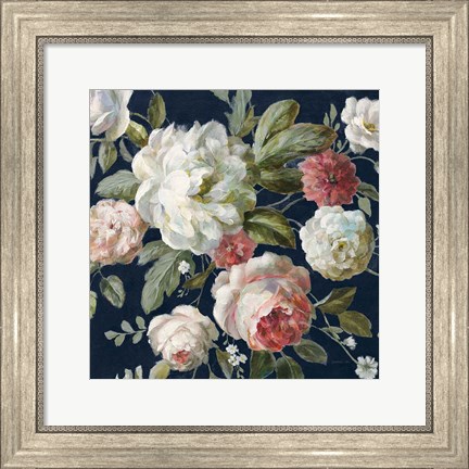 Framed Gifts from the Garden Navy Crop Print