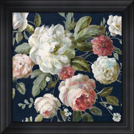 Framed Gifts from the Garden Navy Crop Print