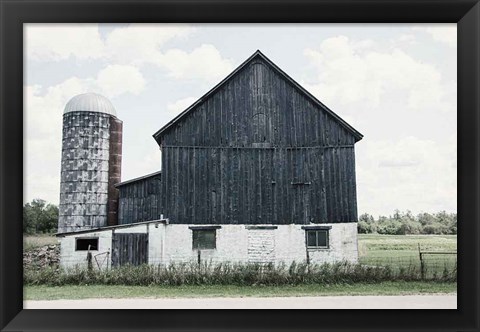 Framed Weathered III Navy Print