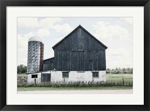 Framed Weathered III Navy Print