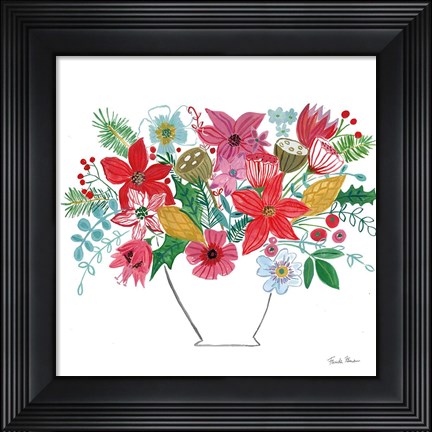 Framed Holiday Bouquet II Print