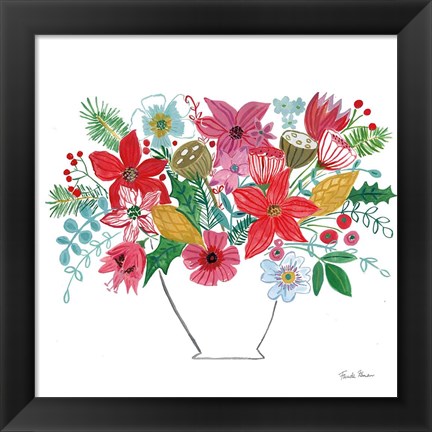 Framed Holiday Bouquet II Print