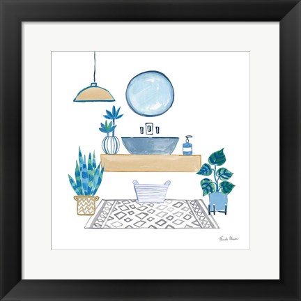 Framed Relax I Tan Print