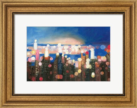 Framed City Lights Print