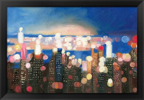 Framed City Lights Print