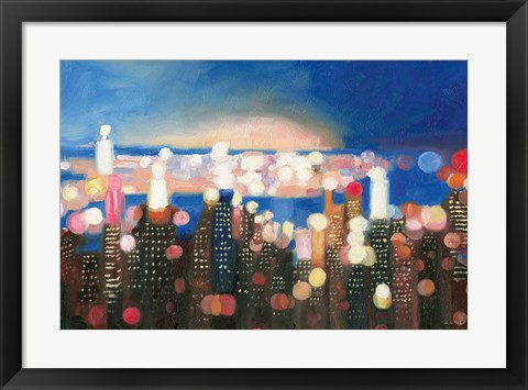 Framed City Lights Print