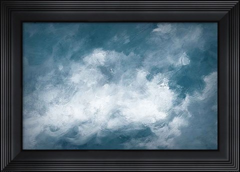 Framed Hedgerow II Clouds Print