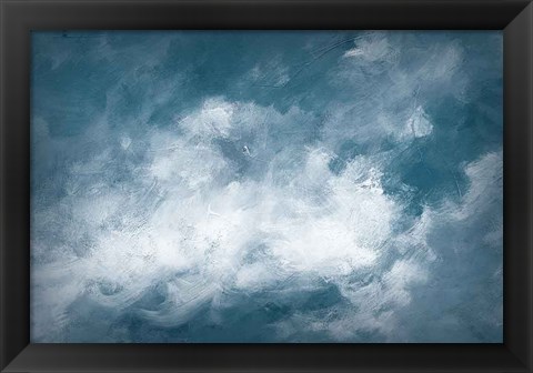 Framed Hedgerow II Clouds Print