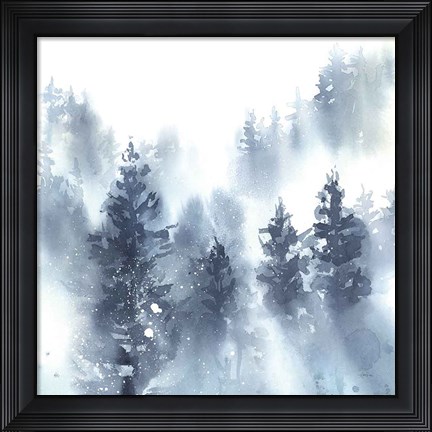 Framed Misty Forest II Print