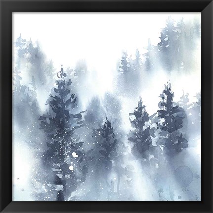 Framed Misty Forest II Print
