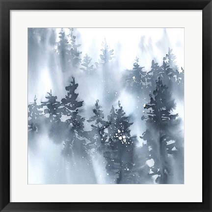 Framed Misty Forest I Print