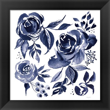 Framed Delft Delight IV DB No Words Print