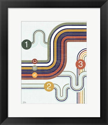 Framed Retro Subway I Print