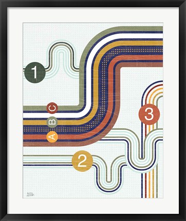 Framed Retro Subway I Print