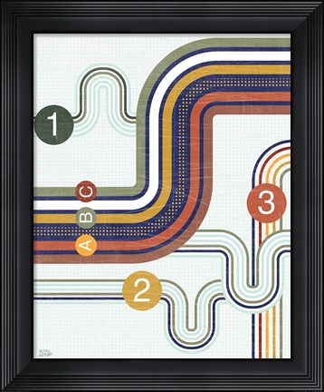 Framed Retro Subway I Print