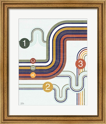 Framed Retro Subway I Print