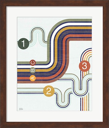 Framed Retro Subway I Print