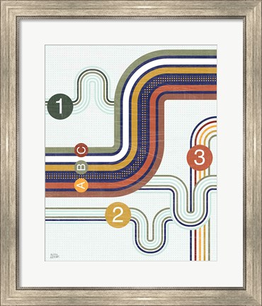 Framed Retro Subway I Print