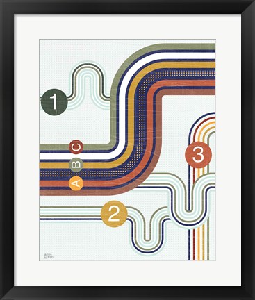 Framed Retro Subway I Print