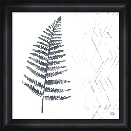 Framed Nordic Fern I Print