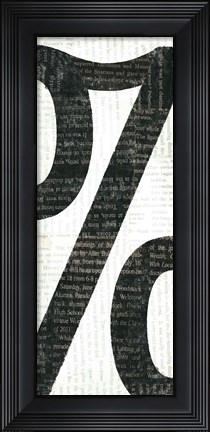 Framed Punctuated Black IV Print