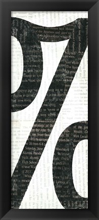 Framed Punctuated Black IV Print