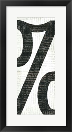 Framed Punctuated Black IV Print