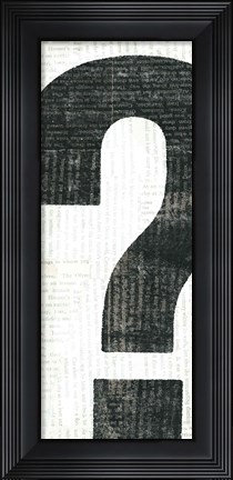 Framed Punctuated Black II Print
