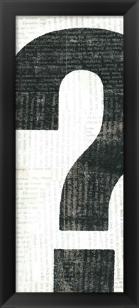 Framed Punctuated Black II Print